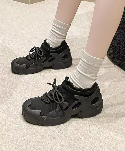 New Versatile Purple Lace Up Sports Shoes With Platform Kj039