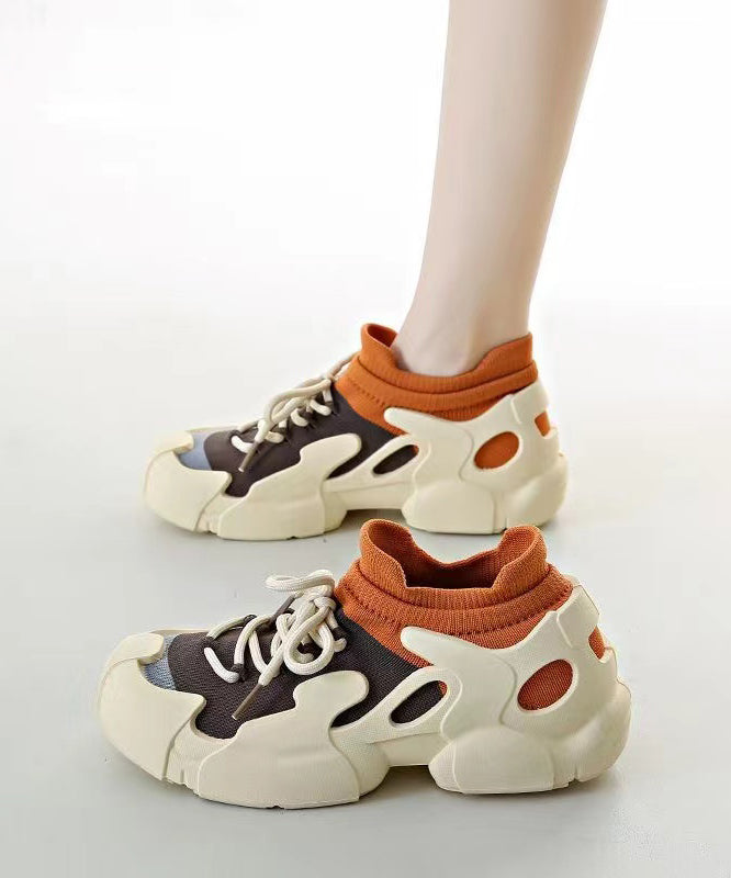 New Versatile Purple Lace Up Sports Shoes With Platform Kj039