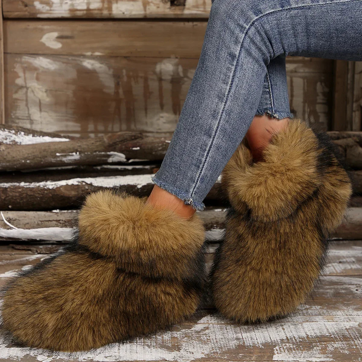 High Over-the-knee Fur Wool-like Plus Velvet Snow Boot