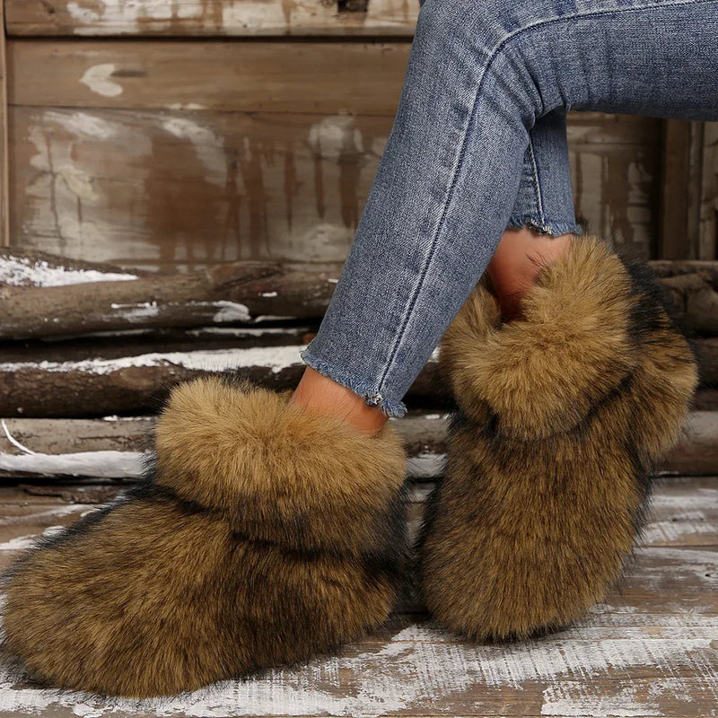 High Over-the-knee Fur Wool-like Plus Velvet Snow Boot