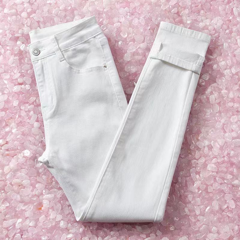 Elastic Pencil Trousers High Waist Tight Slim Fit Skinny Denim Pants