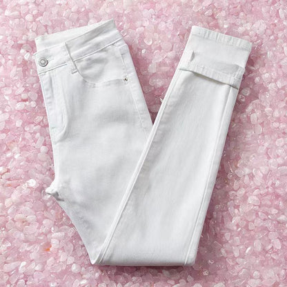 Elastic Pencil Trousers High Waist Tight Slim Fit Skinny Denim Pants