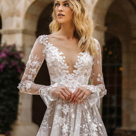 New Lace Party Ball Prom Gown Long Dress