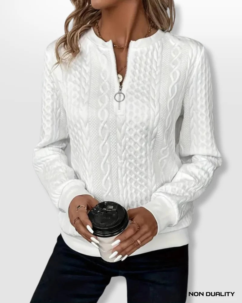 Non-duality Zip-up Sweater