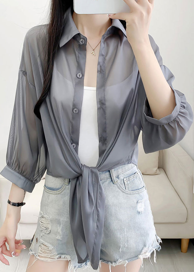 Novelty Yellow Button Cotton Thin Cardigan Summer As1017