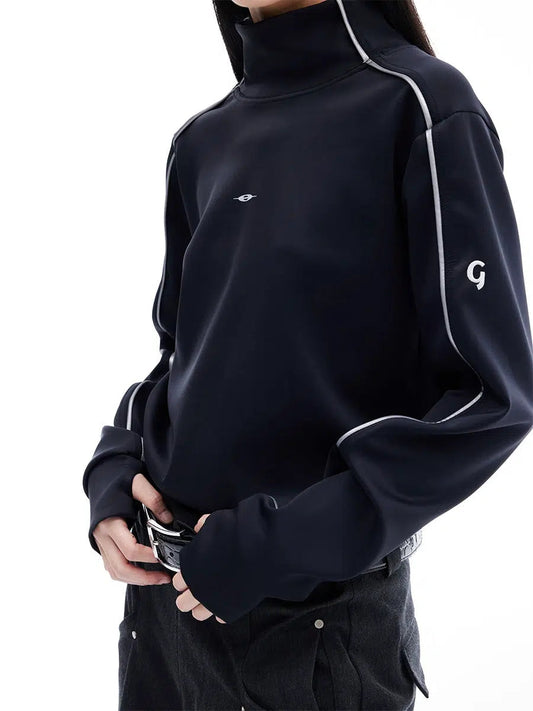 Minimalist Outline Turtleneck Sweater