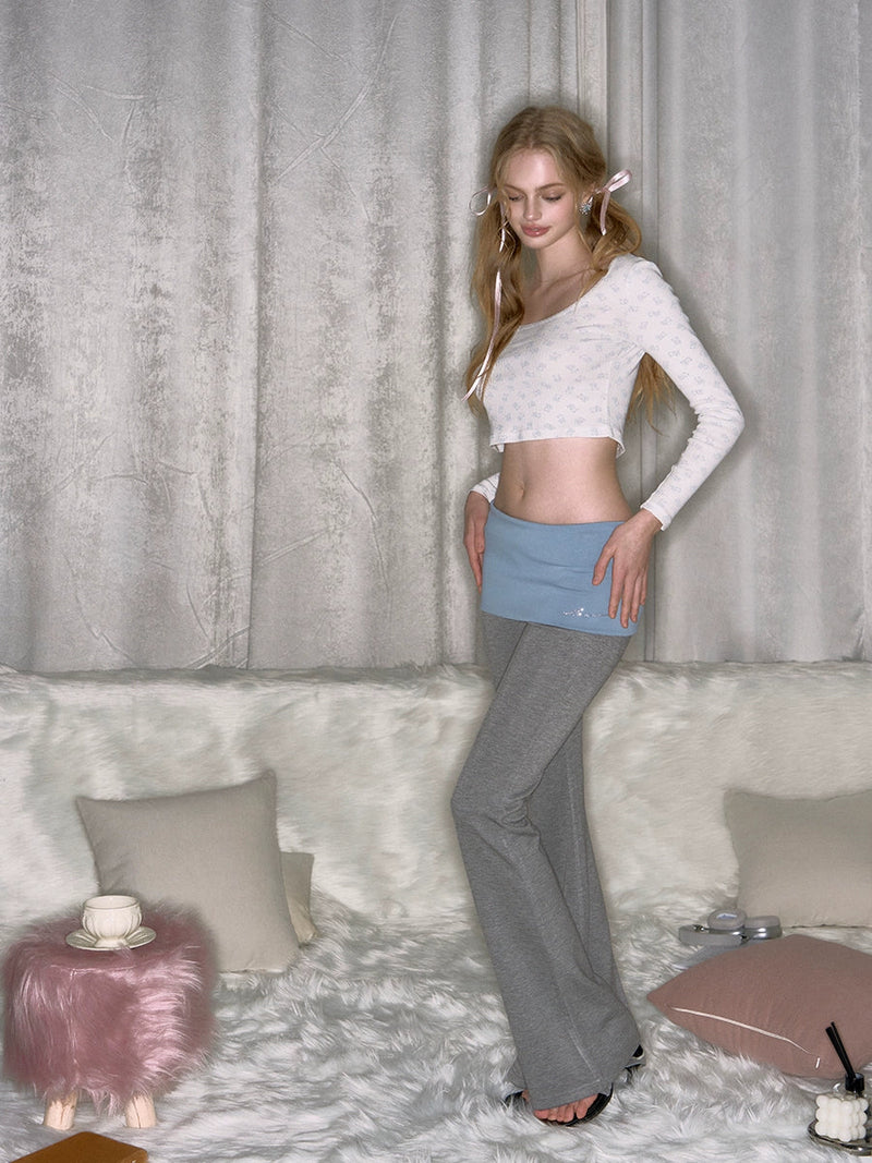 Low-rise Slim Fit Micro Flare Yoga Pants