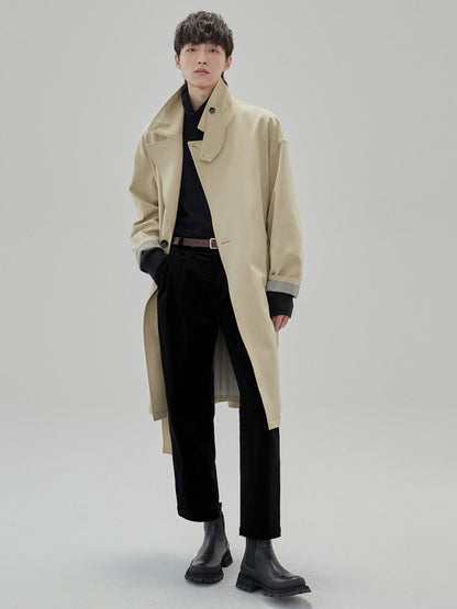 Wide Waist Tab Double-pleated Relaxed Cropped Pants