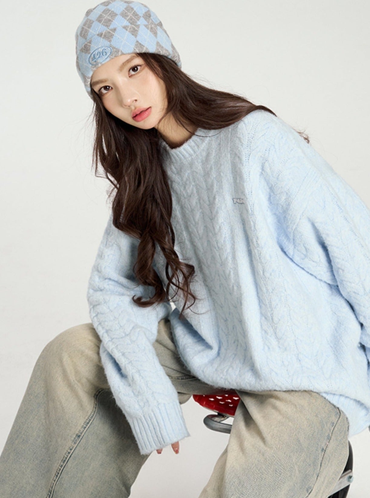 Hip-hop Versatile Twist Knit Sweater