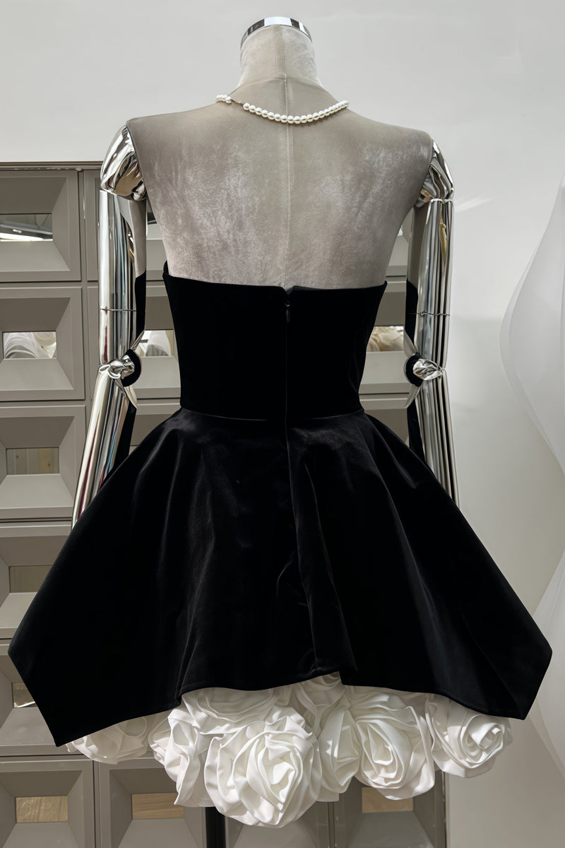 Anira Sleeveless 3d Mini Dress