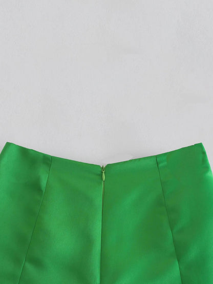 Hight Waist Hot-shorts Loose Flare Mini Shorts Wide Leg Color Shorts