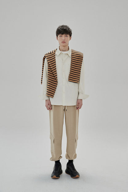 Draping Drawstring Cargo Pants