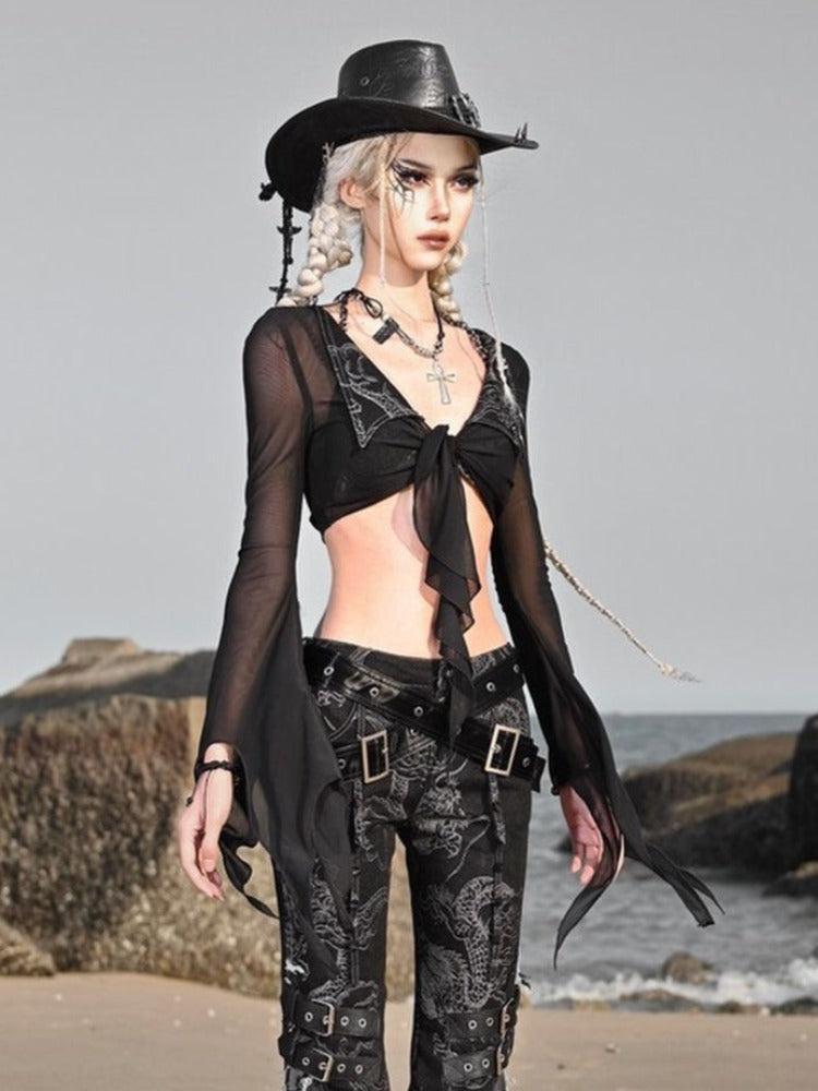 Original Mesh Short Cardigan
