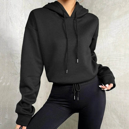 Autumn Clothing Pullover Sweatshirt Top Hooded Loose Sweatshirt