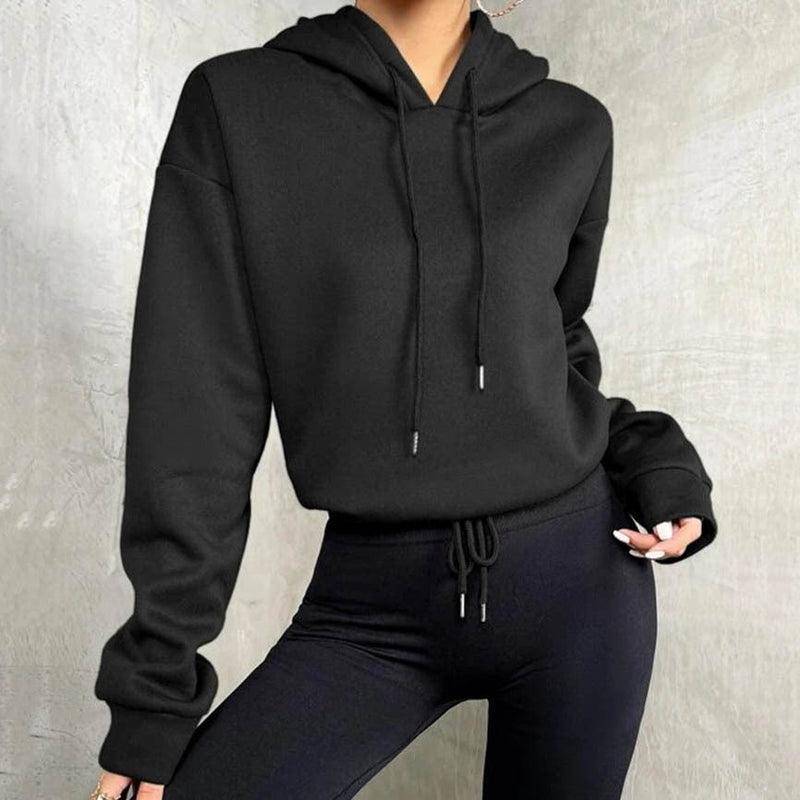 Autumn Clothing Pullover Sweatshirt Top Hooded Loose Sweatshirt