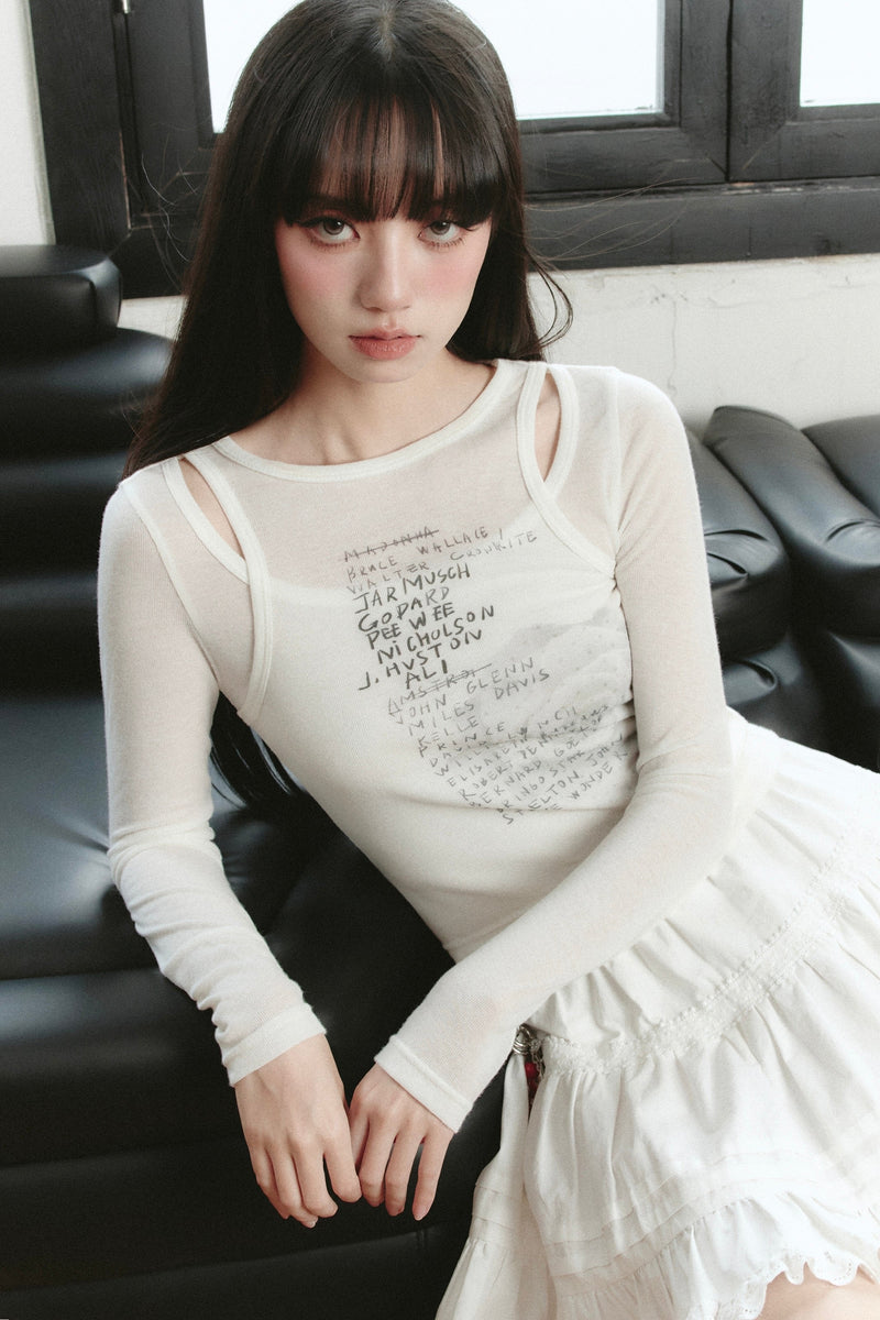 Sweet Poetry Long Sleeve Top Set-up