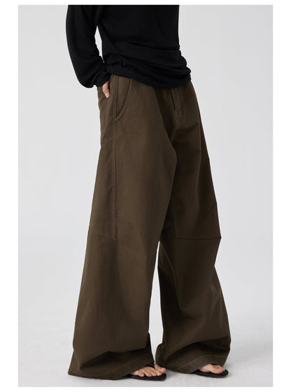 Wide Leg Brown Flared Pants