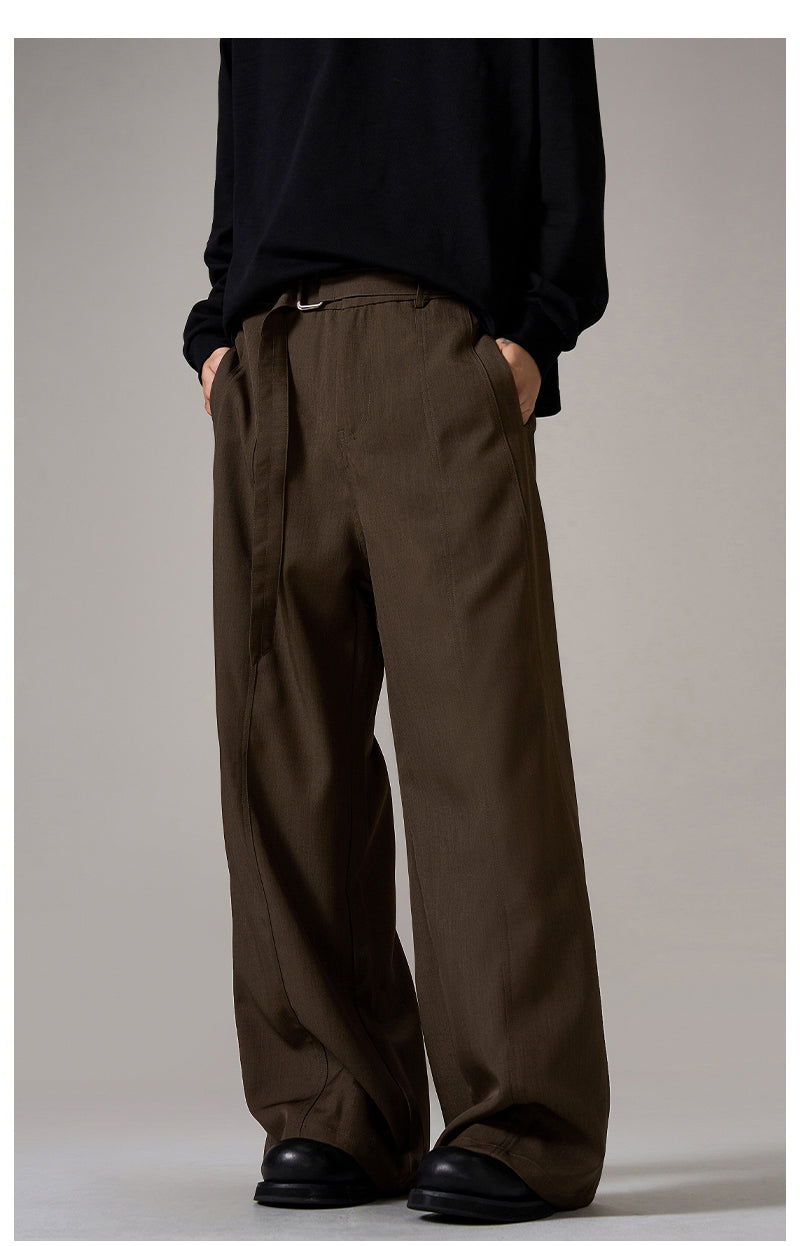 Brown Relaxed Wide Leg Pants