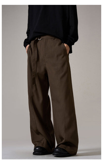 Brown Relaxed Wide Leg Pants