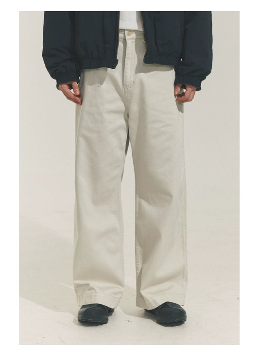 Wide-leg Straight Pantsx