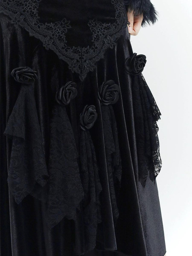 Ladyghost Gothic Velvet Maxi Dress