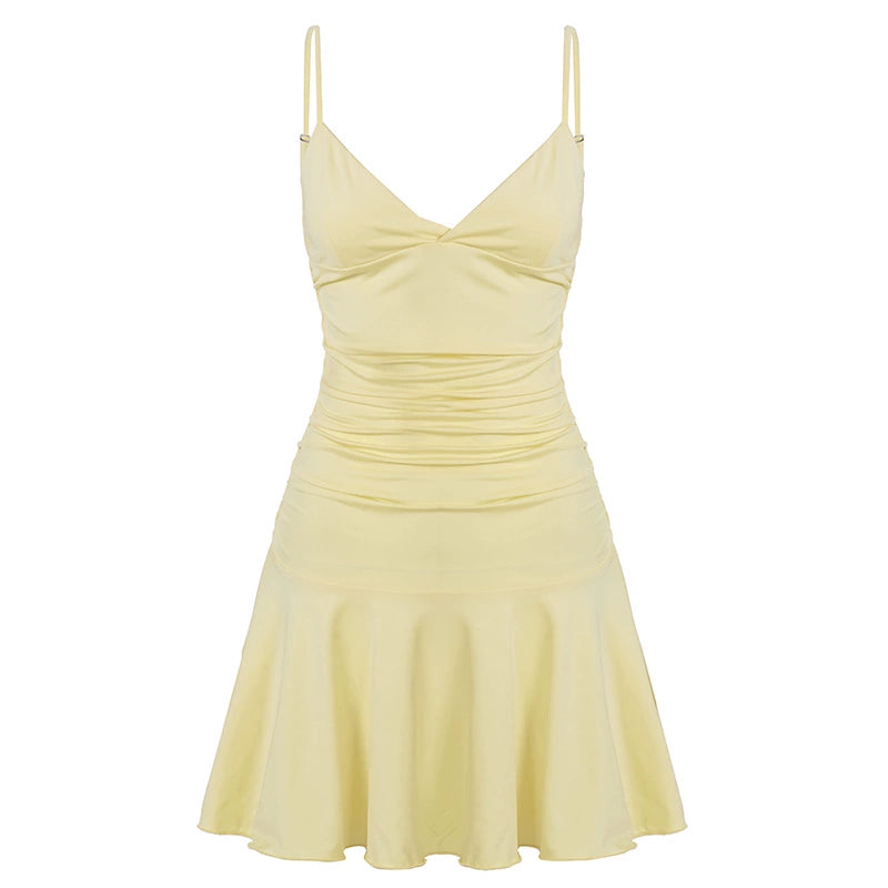 Blakelee Pleated Strappy Mini Dress