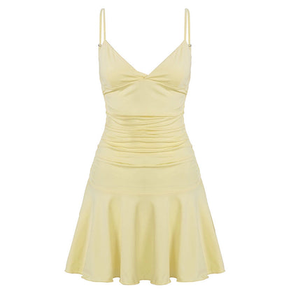 Blakelee Pleated Strappy Mini Dress