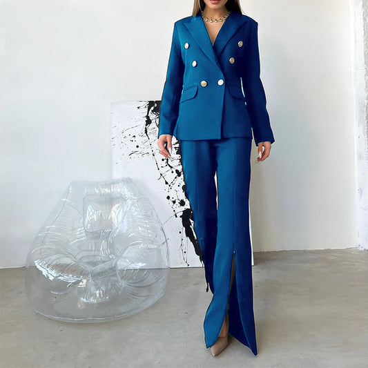 Clothing Spring Autumn Long Sleeve Suit Business Work Pant Two-piece Set
