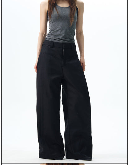 Wide Leg Skater Pants in Black