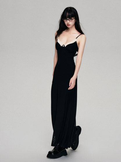 Luluswings Sweetheart Contrast Trim Bodycon Dress - Evening Gown