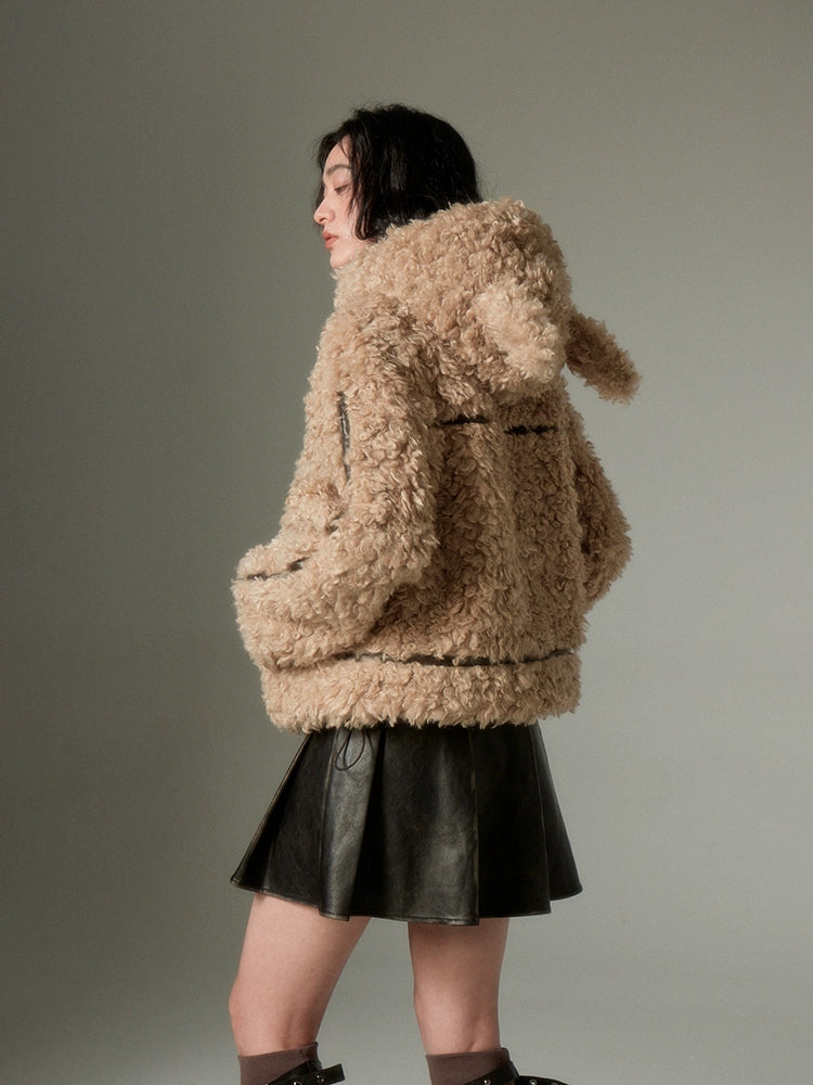 Sustainable Rabbit-eared Fur Coat