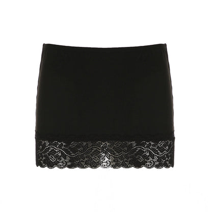 Adalae Bodycon Lace Mini Skirt