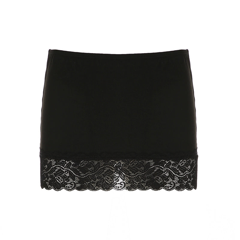 Adalae Bodycon Lace Mini Skirt