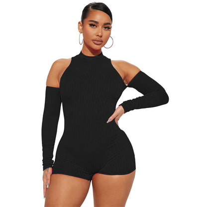 Clothing Spring Summer Thread Sleeve Strapless Romper