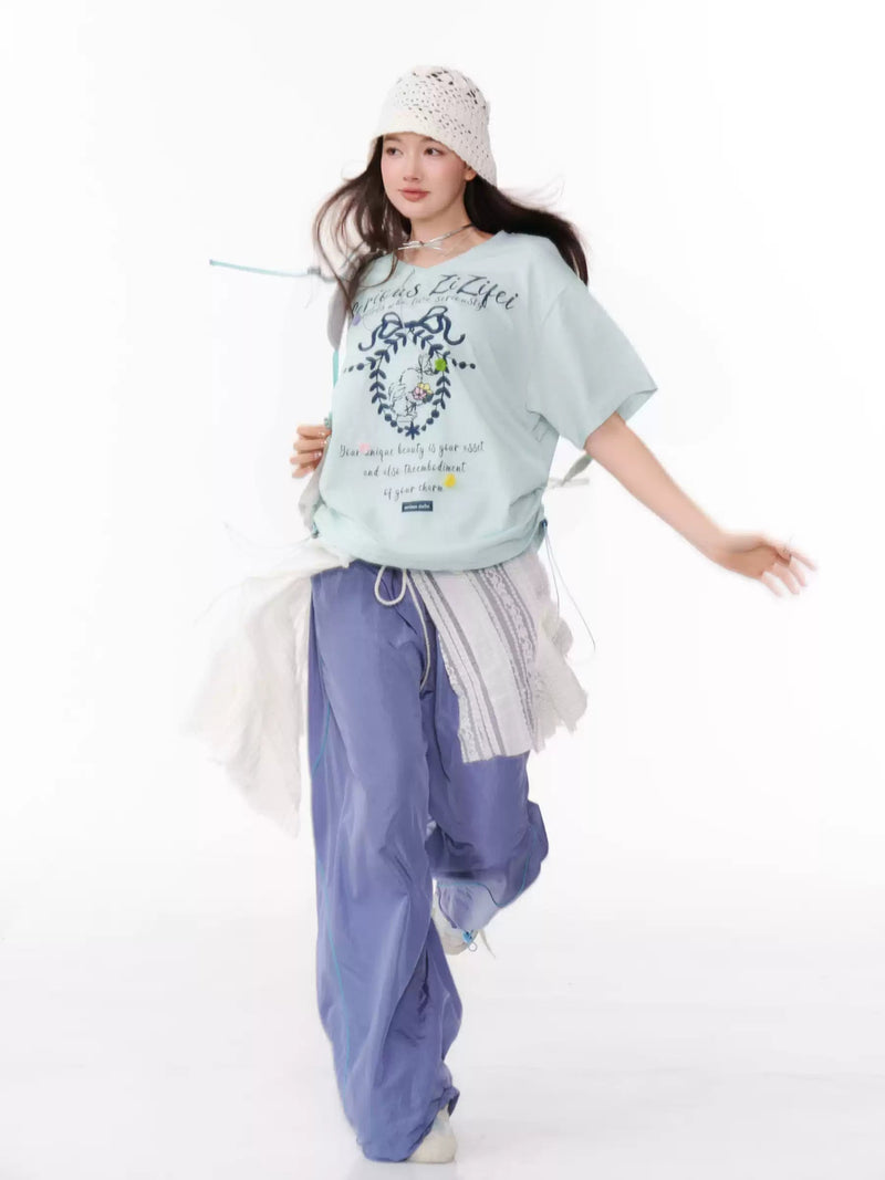 Wide-leg Track Pants