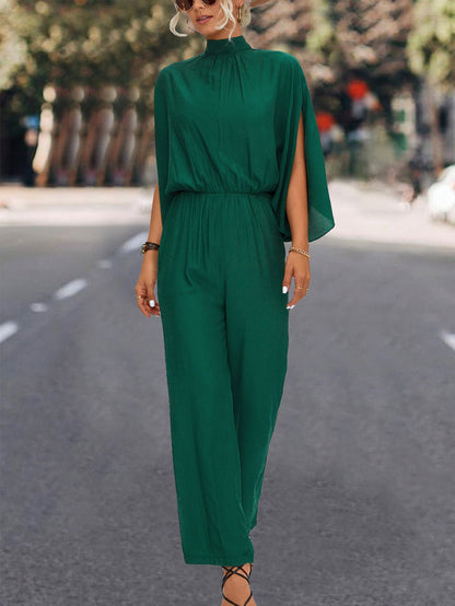 Spring Summer Clothing Stand Collar Jumpsuit