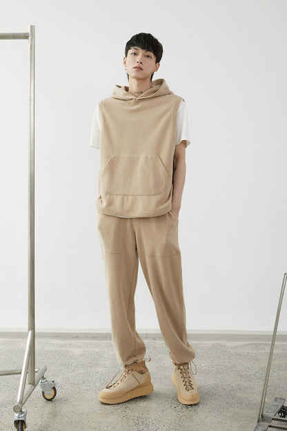 Drawstring Wide-leg Athletic Pants