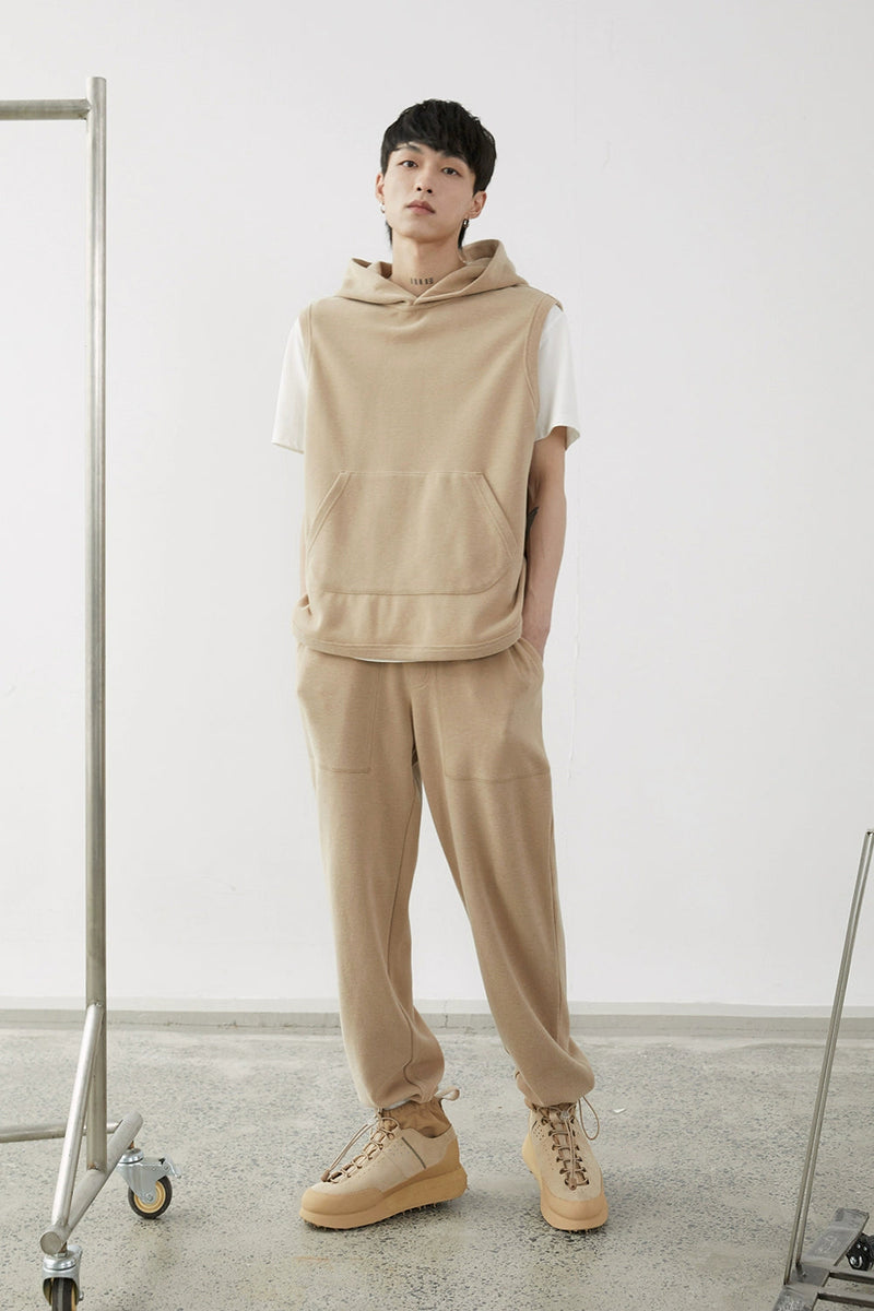 Drawstring Wide-leg Athletic Pants
