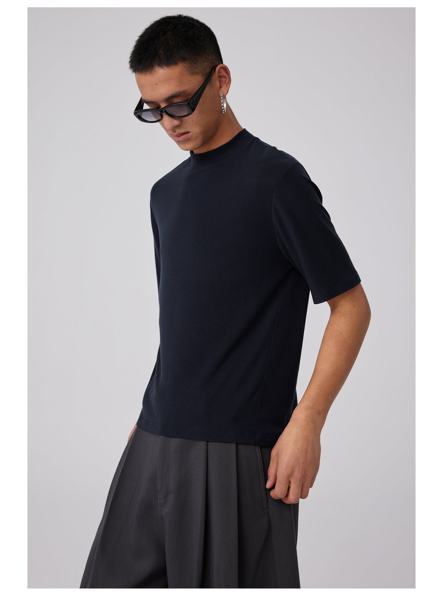 Wool Slim-fit Turtleneck T-shirt