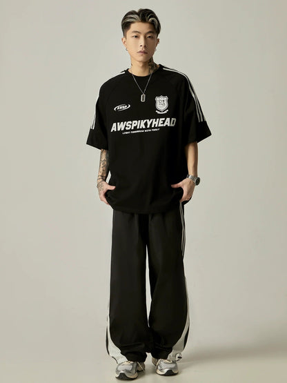 Wide-leg Triple Stripe Track Pants