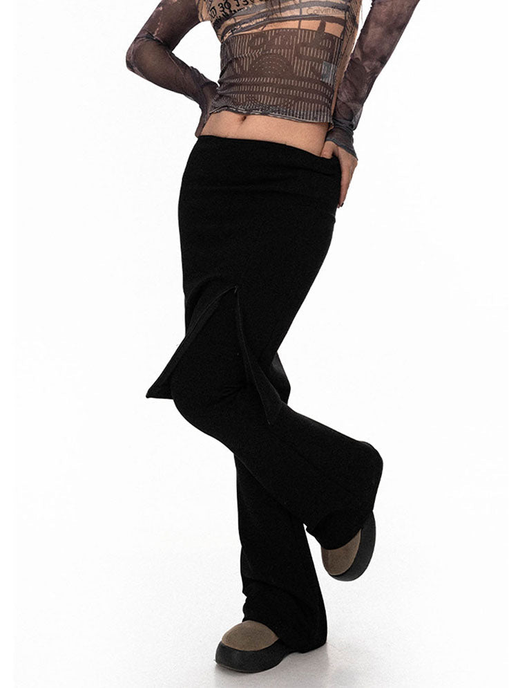 Layered Skirt-over-pants