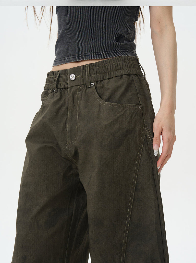Army Green Baggy Cargo Pants