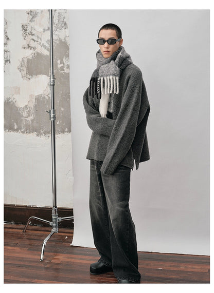 Straight-cut Oversized Crew Neck Sweater