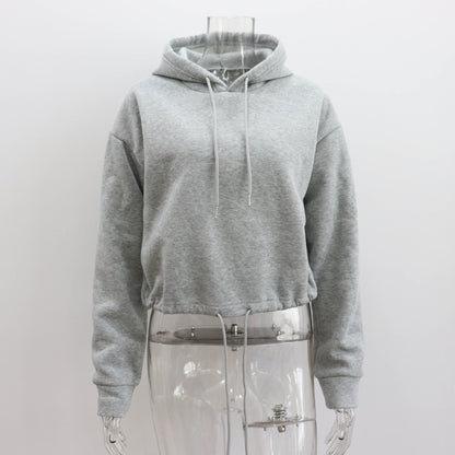 Autumn Clothing Pullover Sweatshirt Top Hooded Loose Sweatshirt
