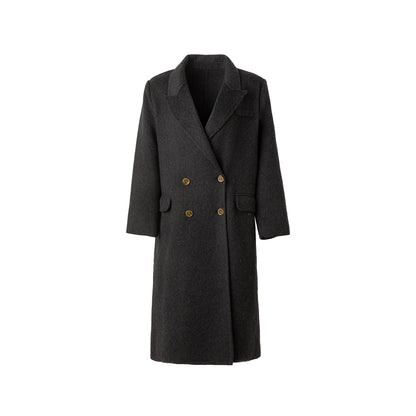 Mid-length Regular Shoulder Wool Coat