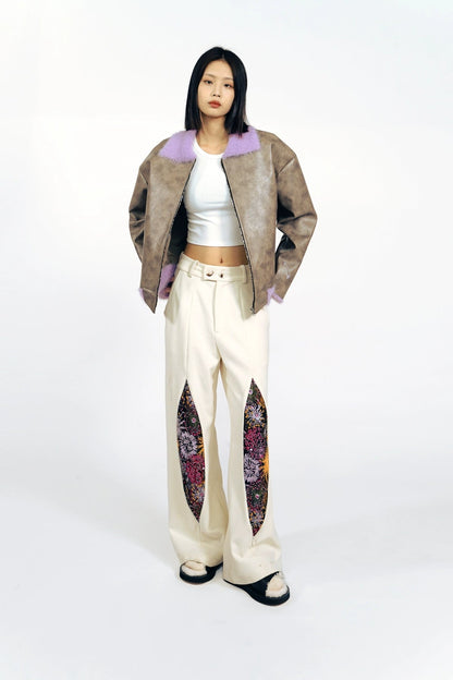 Firework Design Straight-leg Pants