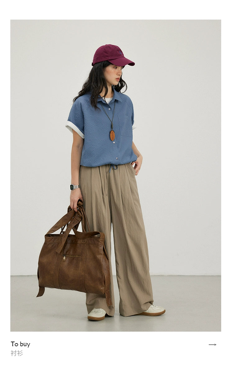 Octopusme Relaxed Fit Wide-leg Pants
