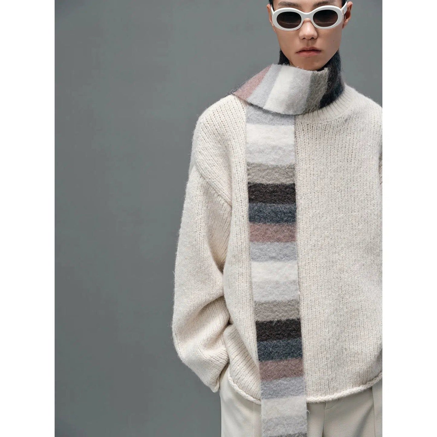 Lined Sweater With Drop Shoulder
