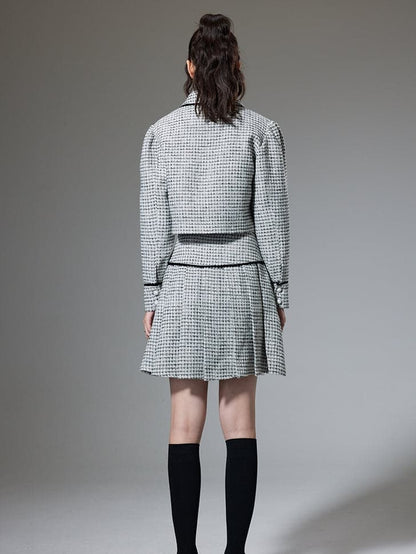 Small Fragrance Jacket & High Waist Skirt Combo