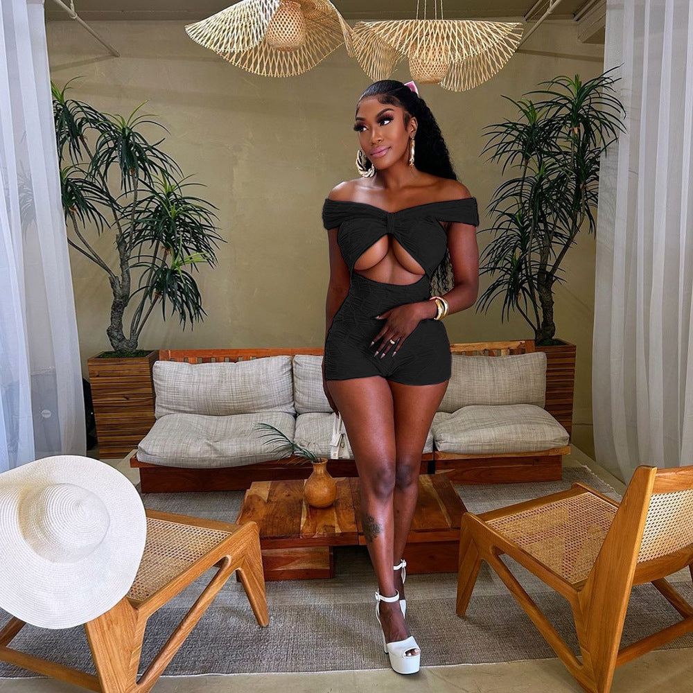 Clothing Cutout Jumpsuit Off Shoulder Color